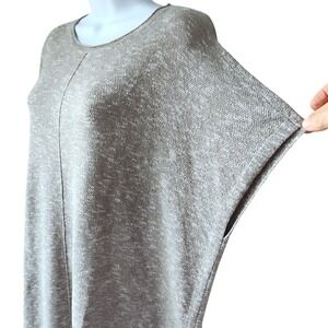 J Jill Pure Jill Tunic Sweater Dress Sz M Heather Green Marled Knit Oversized